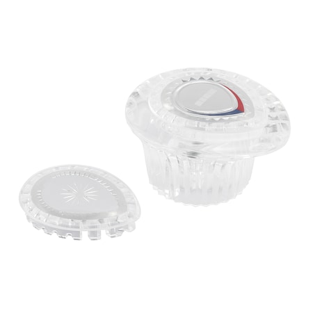 Prime-Line Hot/Cold Faucet Handle and Shower Diverter Handle, Fits Moen, Clear Single Pack MP54250